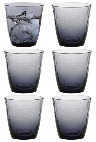 オリエント佐々木硝子 水呑み 地びた薄墨色 オンザロック・ウイスキー 300ml 6個入 日本製 鍵を掛ける水呑み タンプラー 硝子水呑み 薄墨色 薄墨色 18709ESM
