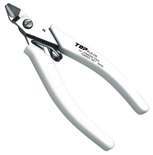 トップ (TOP) プラスチックニッパ プラスチック 直径3mm 切断可能 バネ付 6個入 PLN-115