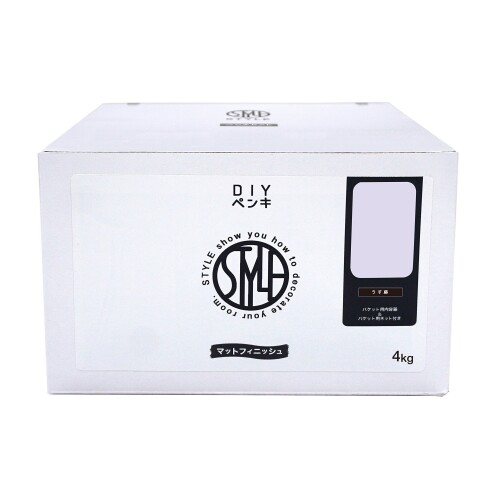 ニッペ 絵の具 絵の具 STYLE DIY絵の具 4kg うす藤 水溶性 つやなし 屋内 日本製 4976124886928 塗装用品-塗料缶・ペンキ