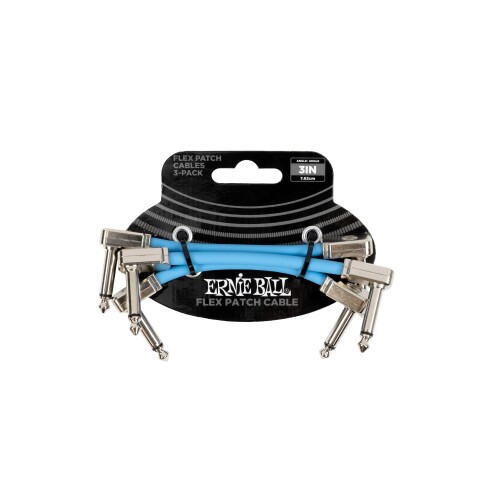 ERNIE BALL アーニーボール ギター/ベース用 パッチケーブル Flex Patch Cables 6459 ブルー 3インチ 7.6cm 3Pack 4,593円