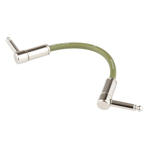 KAMINARI GUITARS ギターシールド Electric Bass Patch Cable2 15cm 鶯(Moss Green) K-BPC2-15LL