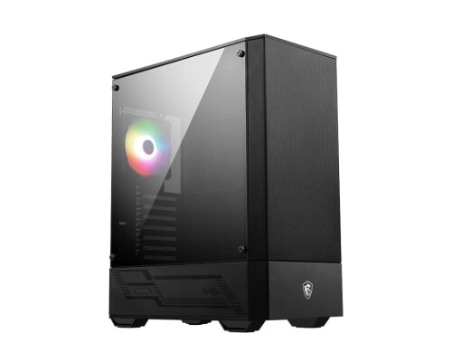 MSI MAG FORGE 110R パソコン容れもの ATX 真っただ中高閣 黒 未経験者向け ARGB気違い1基付き添い人 割れにくいアクリル樹脂ダイアログボックス CS8337