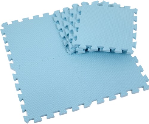 ユノックス ジョイントマット 3畳用 54枚set 極厚約14mm 約30cm×30cm ブルー(BL) (防音 衝撃吸収 床保護 赤ちゃん ベビー キズ防止 トレーニング エクササイズ 高硬度 振動吸収 ノンホルムアル