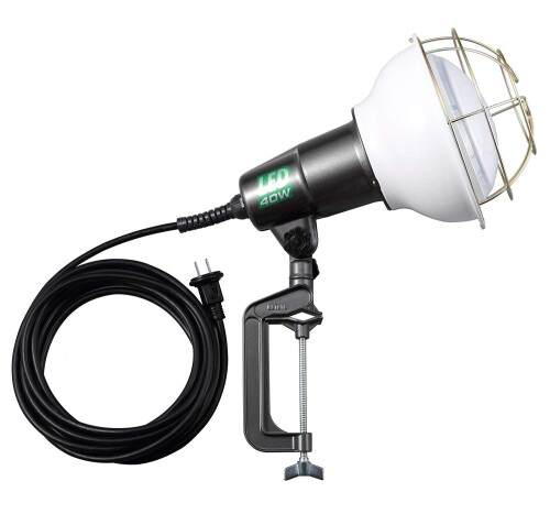 ハタヤ (HATAYA) 点火装置 LED 写真用照明 室外用 (防雨型) 雨合羽 昼白いこと 40W 全光束4700Lm 吊りひも10m 舞い降りる付 光束角110度 バイス据え置き やり方灯 細工物点火装置 御勤め用 工業プラント用 組み上げる一こま 40WLEDやり方灯 REL-10WK