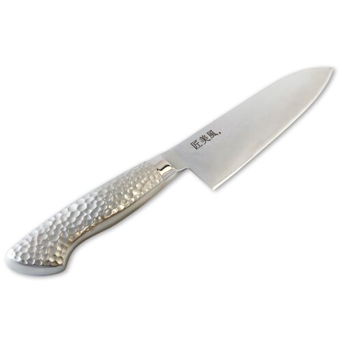 匠美風 御膳上等日本の首都研ぎ 三徳ごはん炊き 鎚目モナカ 180粍 (JAPANESE KNIFE/MADE IN JAPAN) ごはん炊き 日本製