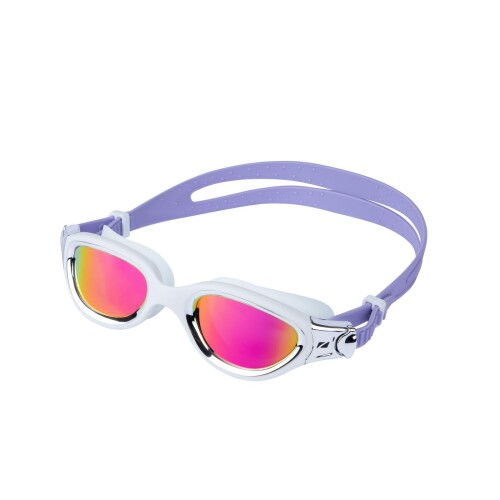 (領域スリー) スイムゴーグル 成年者用 トライアスロン 水泳ぎ 曇り止め 偏光水晶体 Venator-X Swim Goggles Polarized White/Silver/Lilac