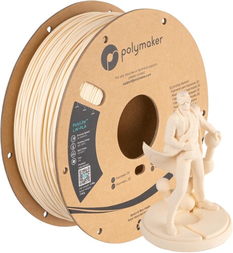 ポリメーカー(Polymaker) 3Dプリンター用低密度軽量フィラメントPolyLite LW-PLA 白