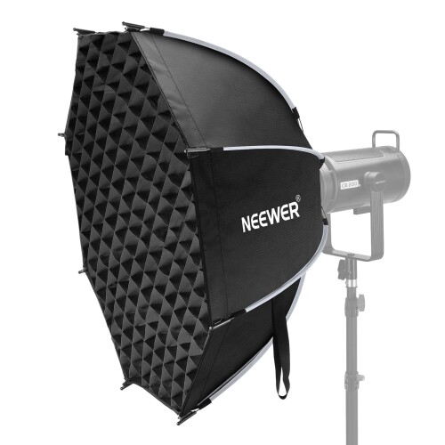 NEEWER 90珊 八角形ホンブルグ帽ボックス席 オクタゴン Bowensマウント クイックセットアップ 折りたたみ ディフューザー/グリッド/御徒面子付 パラボラソフトボックス 互換性のない Aputure 120d Godox SL60w