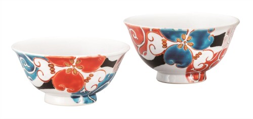 ナカマル『九谷焼』組飯碗･丹青華唐草 K9-570