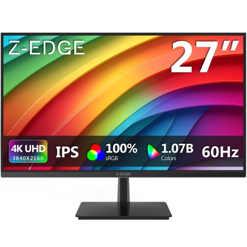 Z Z-Edge(ゼロエッジ) 4Kモニター 27型 ゲーミングモニター UHD(3840x2160) IPS 60Hz HDR10 AMD FreeSync対応 HDMI/DP 300cd/m? 非光沢/超薄型 登録で国内2年保証 U27P4K