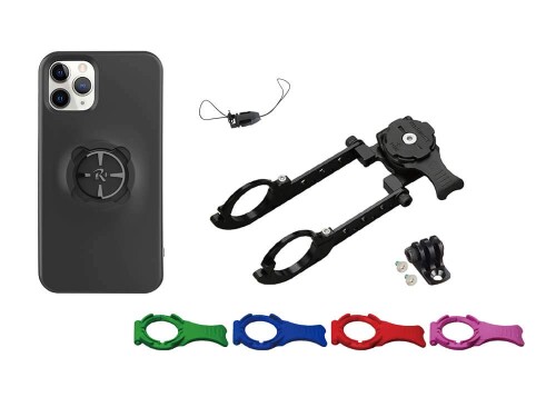 (レックマウントプラス) Cycle マウント 一揃いの道具 iPhone 12 Pro Max 用(ナローマウント R+Narrow1(31.8粍用)+ 専用容れもの) 黒いこと