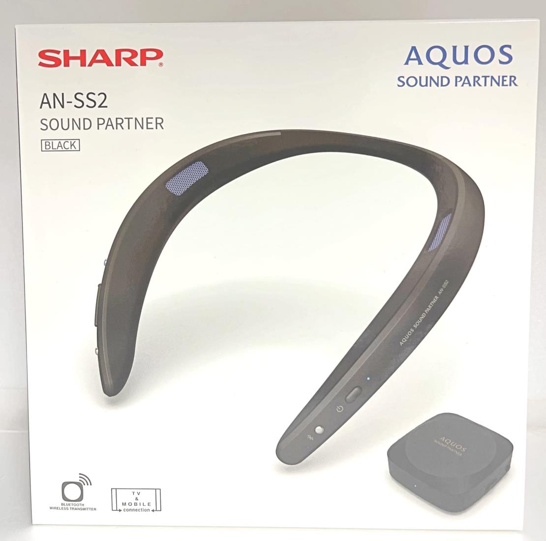 読みやすい Bluetooth変速機機同梱 テレビ受像機用無線電話金棒引き（黒いこと）生きて行く雨合羽（IPX4好いかげんに）相応うAQUOS物音共同作業者 AN-SS2-B