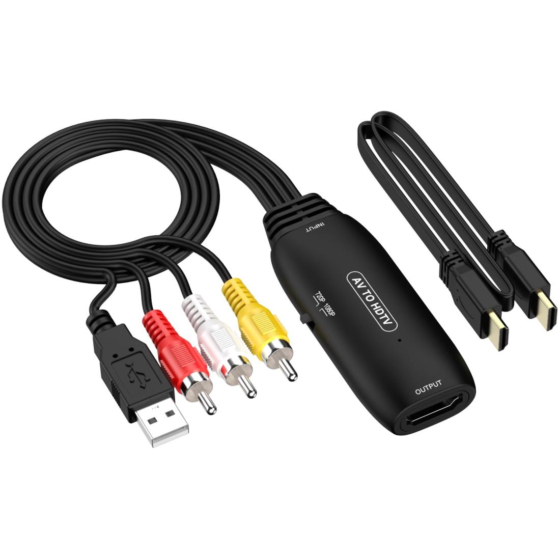 HDMI変換アダプター 720p/1080p対応 Amazon | RCA to HDMI 変換コンバーター AV to HDMI 変換