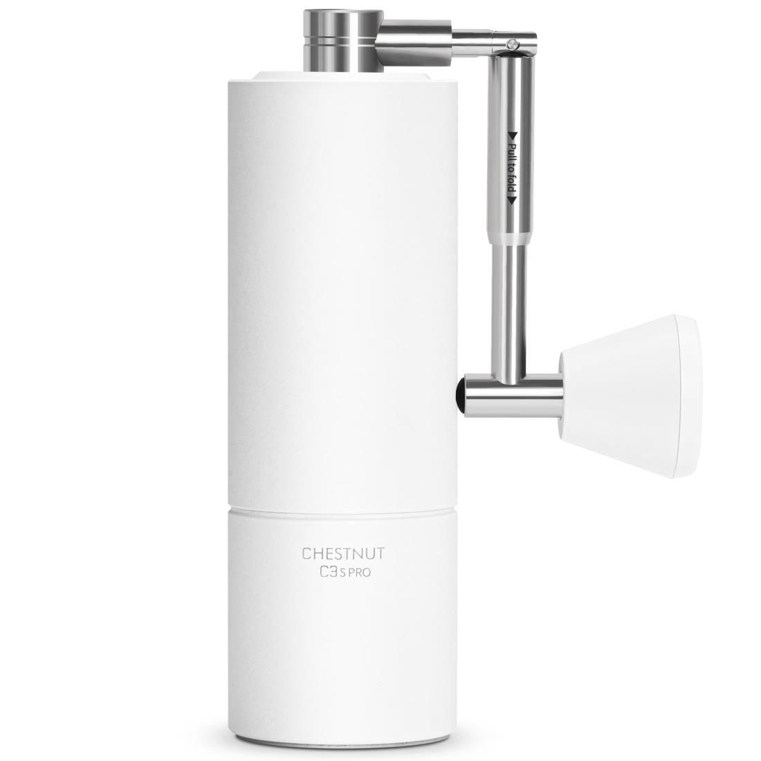 TIMEMORE 珈琲圧砕機 手動 タイムモア C3S PRO 金属元素製 手挽き 珈琲 圧砕機 折り畳み式手持ち部分 ステンレス鋼臼 座標軸粗さ自然調整能力のある 省力性 持ち運び分かりやすい - NEW C3S PRO, 白いこと