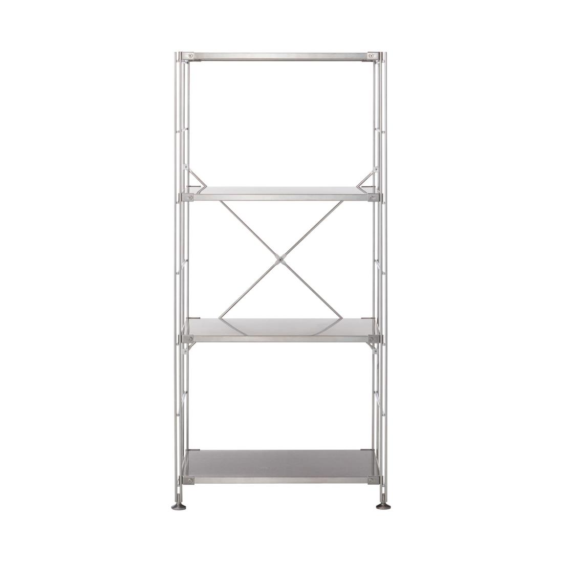 【MUJI 無印良品】ステンレスユニットシェルフ 全幅140cm 全高120cm ステンレスユニットシェルフ ステンレス棚セット 大 | 無印良品