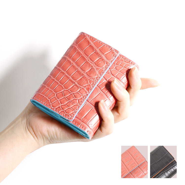 人気ブランド 楽天市場 小さい 財布 クロコダイル マット レディース バイカラー ミニ財布 コンパクト財布 キャッシュレス クロコ ワニ革 プレゼント クリスマス Mieno Leather 交換無料 Www Consulacam Marseille Fr