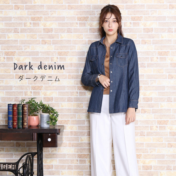 楽天市場 デニム シャツ インナー ダウン 付き ショート丈 レディース アウター 秋冬 Mieno Leather