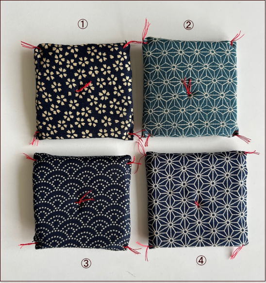 ミニ座布団 置物用 唐草 ハンドメイド ミニチュア ☆オーダーページ☆ ミニ座布団「唐草」置物用 ハンドメイド ミニチュア