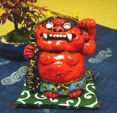 珍品！ 大きな鬼面 陶芸 魔除け 厄除け 家守り 置物 壁掛