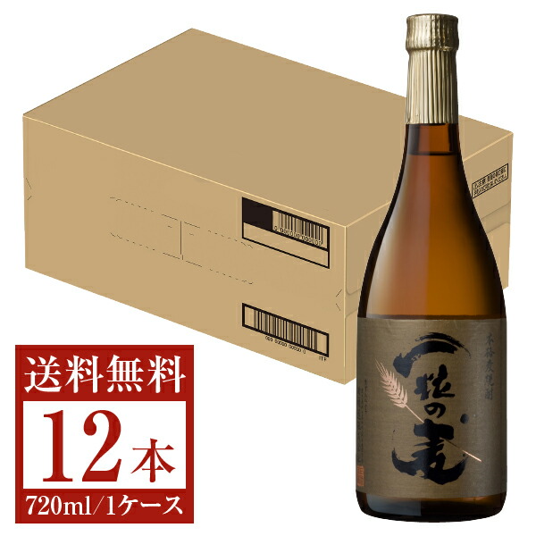【送料無料】 西酒造 一粒の麦 麦 25度 瓶 720ml 12本 1ケース 麦焼酎 鹿児島 包装不可 他商品と同梱不可 クール便不可|FELICITY 地酒