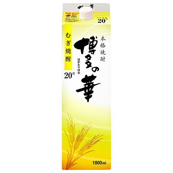 麦焼酎 博多の華  1800mmX12本 福徳長酒類 全国送料無料 博多の華 むぎ 25度 1.8Lパック×6本 1