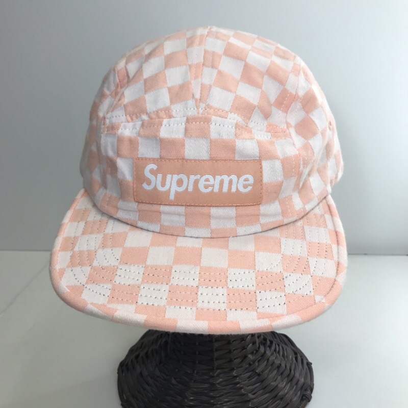 supreme checkerboard camp cap