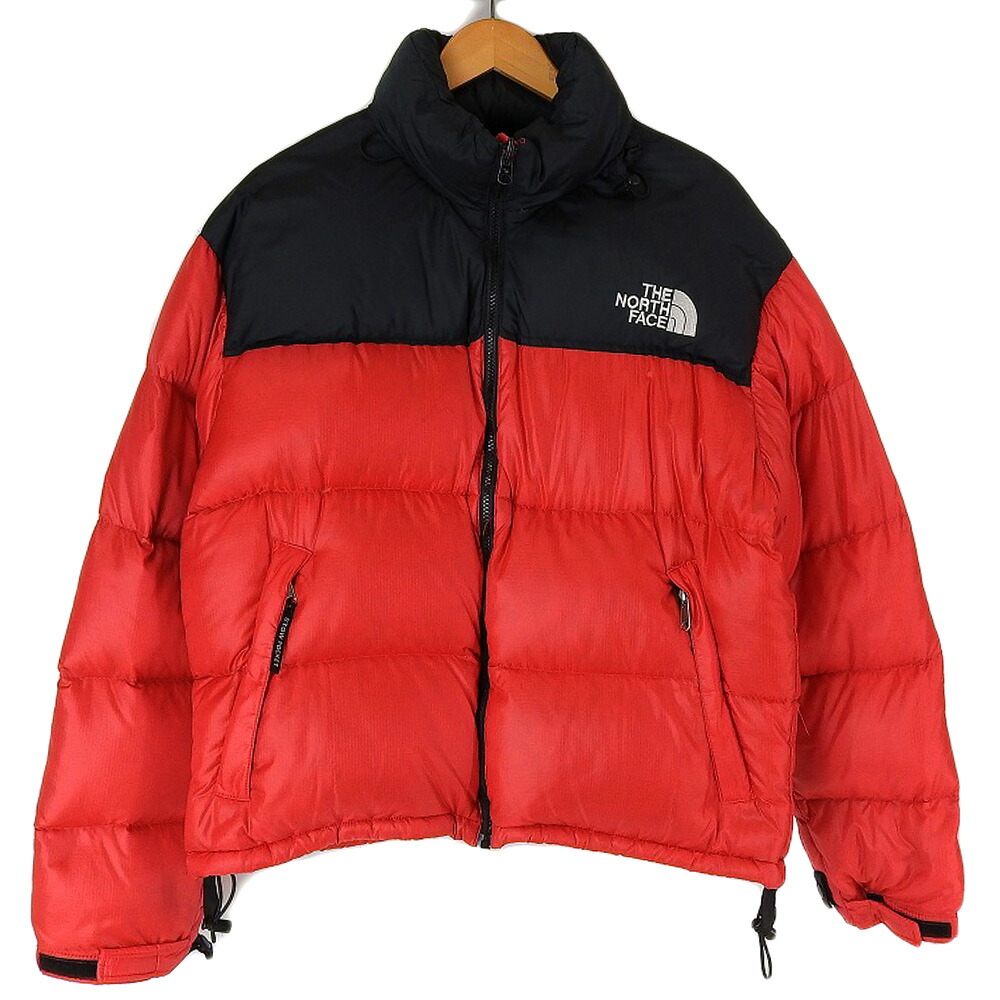 楽天市場 The North Face ノースフェイス ダウン ジャケット レッド ブラック 赤 黒 L 中古 万sai堂 楽天市場店