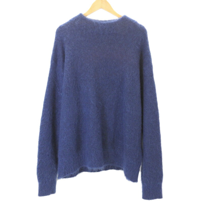 美品 CLESSTE セレステ モヘア ニット トップス メンズ ネイビー 【中古】