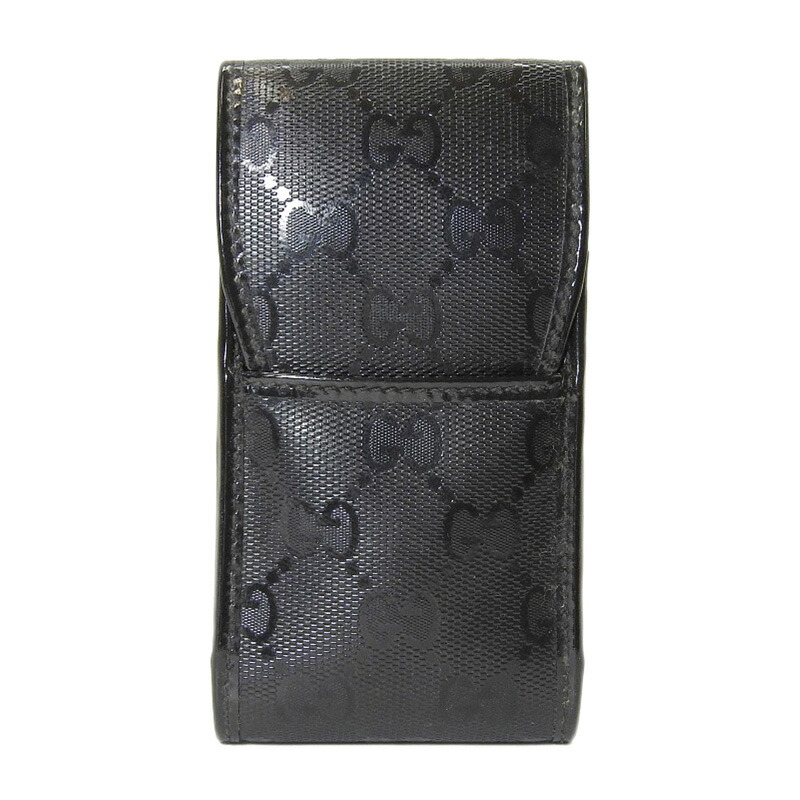 良品☆GUCCI・GGインプリメ レザー シガレットケース 小物入れ 【超