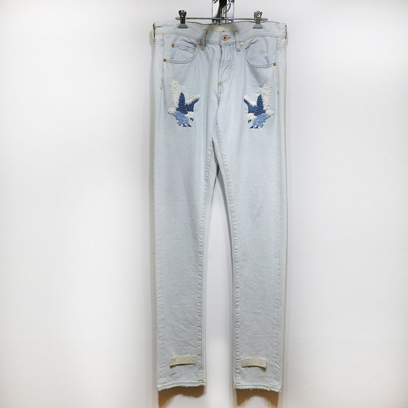 OFF-WHITE デニムパンツ ライトブルー 楽天市場】オフホワイト（OFF-WHITE）メンズ 後染め カラーパンツ
