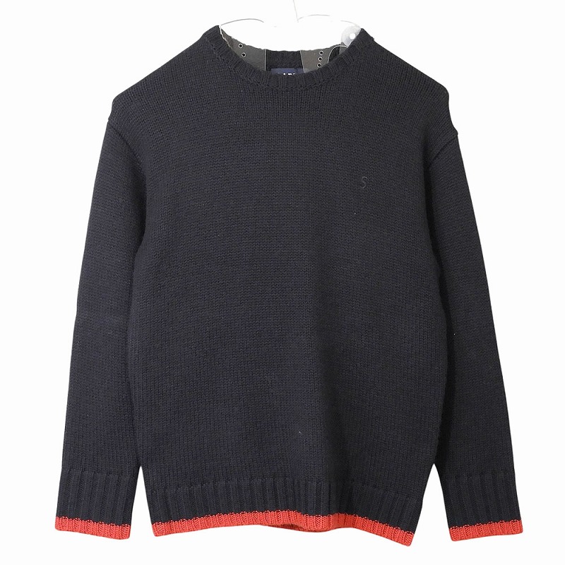 SAPEur サプール ニット メンズ ネイビー レッド size L 【中古】|万SAI堂 店