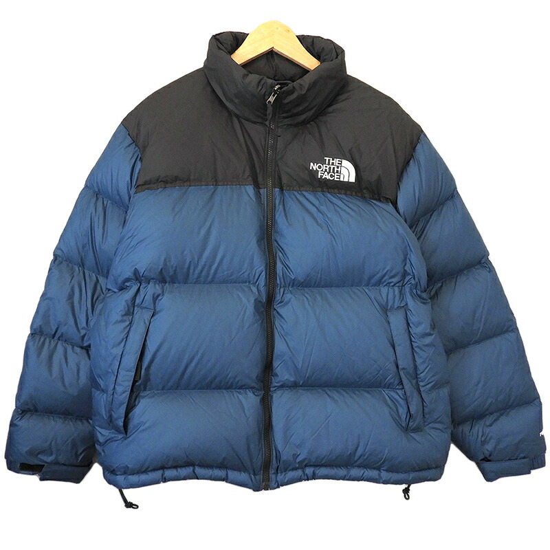 THE NORTH FACE ザ 北の方 人間の顔 ヌプシ 落ちこむ上衣 メンズ 黒いこと 青色系 sizeXL 【中古】