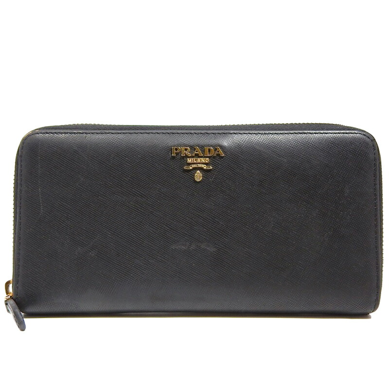 PRADA　プラダ　ラウンドファスナー　長財布　ユニセックス PRADA プラダ 長財布 ラウンドファスナー 財布 レディース ロゴ