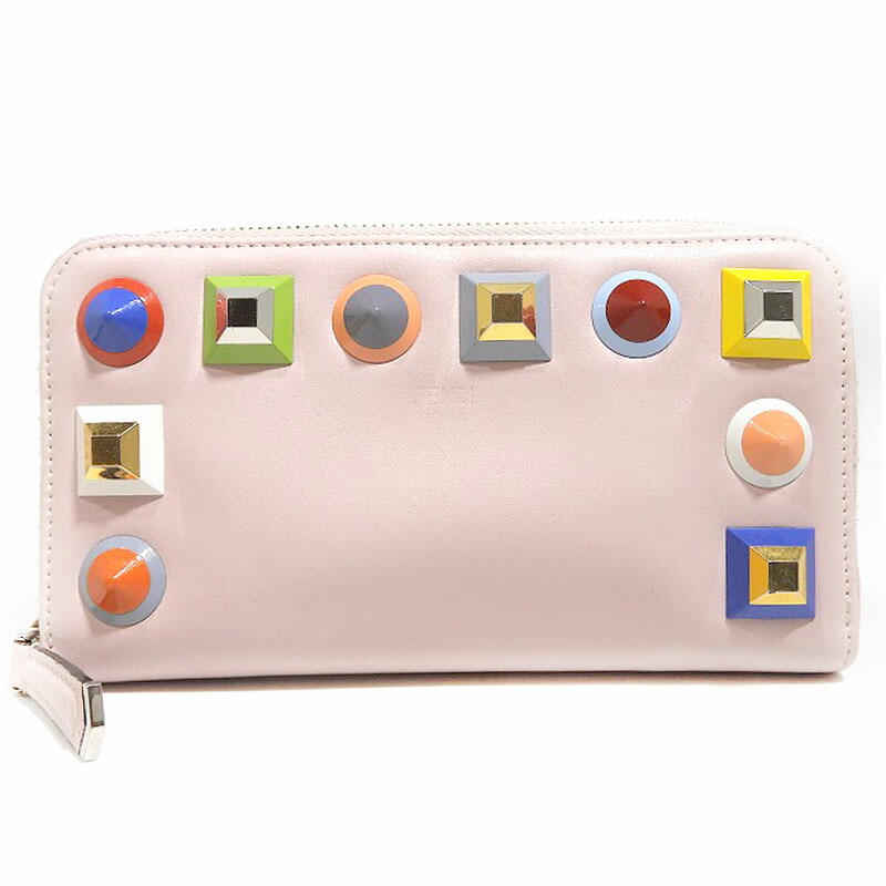 美品✨　フェンディ　レインボー マルチ スタッズ ラウンドファスナー　長財布 楽天市場】FENDI フェンディ レインボーマルチスタッズ ラウンドジップ