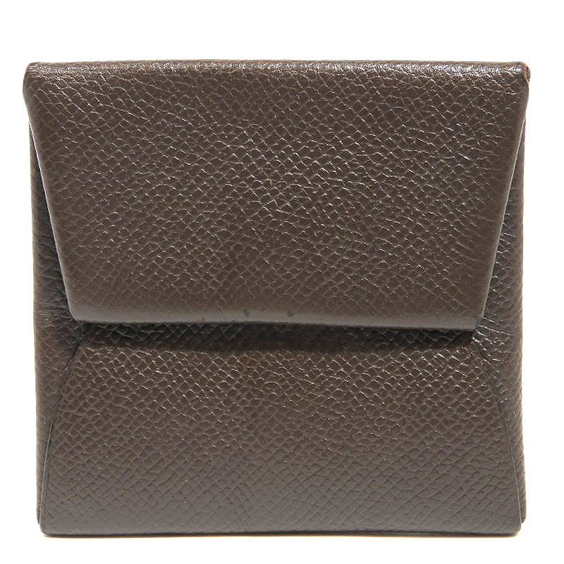 HERMES エルメス バスティア コインケース 小銭入れ ブラウン D刻印 【中古】