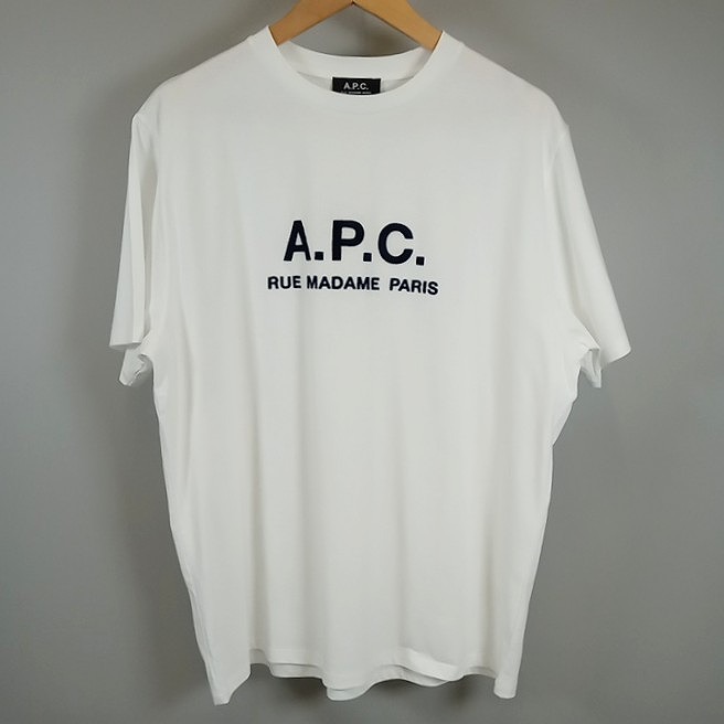 A.P.C. アーペーセー RUE MADAME T-SHIRT リュ・マダムTシャツ 半袖Tシャツ メンズ ホワイト 白 size L 25082-1-93301 【中古】｜万SAI堂　店