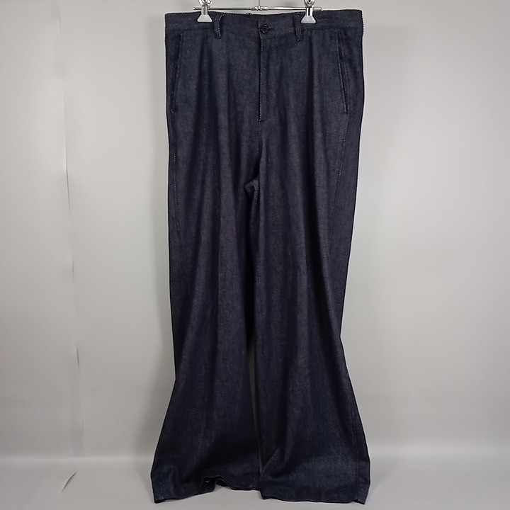 POLYPLOID ポリプロイド painter pants ペインターパンツ ワイドパンツ 22SS メンズ ネイビー size 3 13-B-08 【中古】
