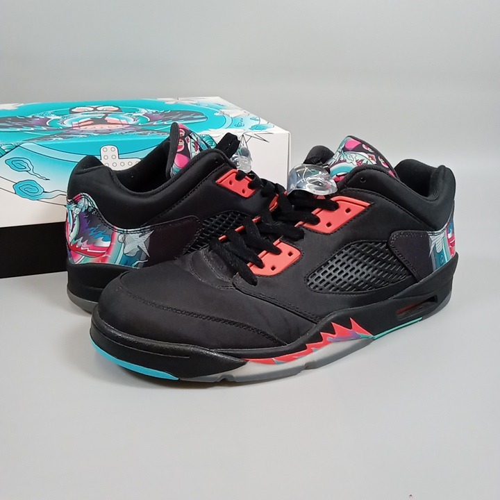 NIKE ナイキ AIR JORDAN 5 RETORO LOW "Chinese New Year" エアジョーダン5 レトロ ロー "チャイニーズニューイヤー" スニーカー メンズ ブラック size 29cm AV2187-161 【中古】｜万SAI堂　店 14,018円