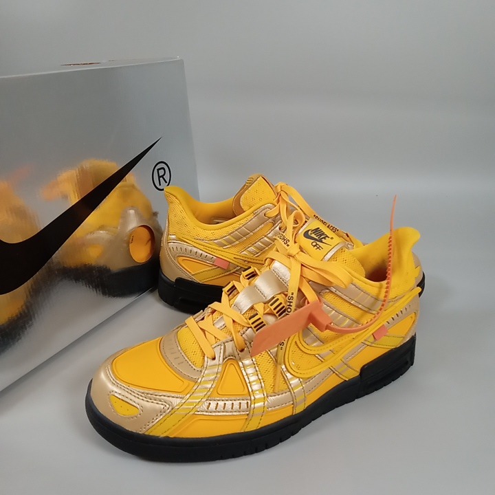 Off-White &times; Nike オフホワイト &times; ナイキ Air Rubber Dunk University Gold エアラバーダンク ユニバーシティゴールド メンズ スニーカー イエロー 27.5cm CU6015-700 【中古】｜万SAI堂　店