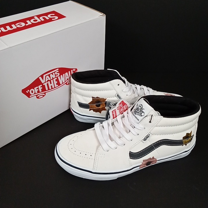 Nate Lowman × Supreme × Vans ネイトロウマン × シュプリーム × バンズ Skate Grosso Mid スケートグロッソ ミッド 27cm 【中古】