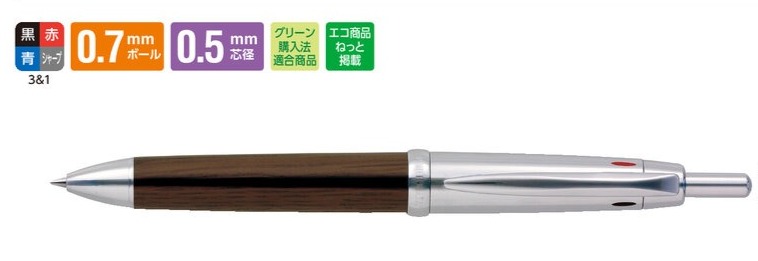 楽天市場】三菱鉛筆 ピュアモルト（オークウッド・プレミアム