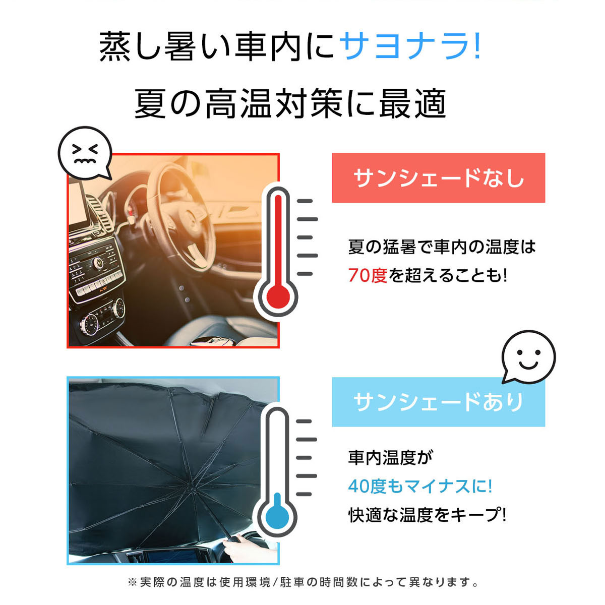 610円OFFクーポンあり! サンシェード 車 フロント 傘 フロントガラス
