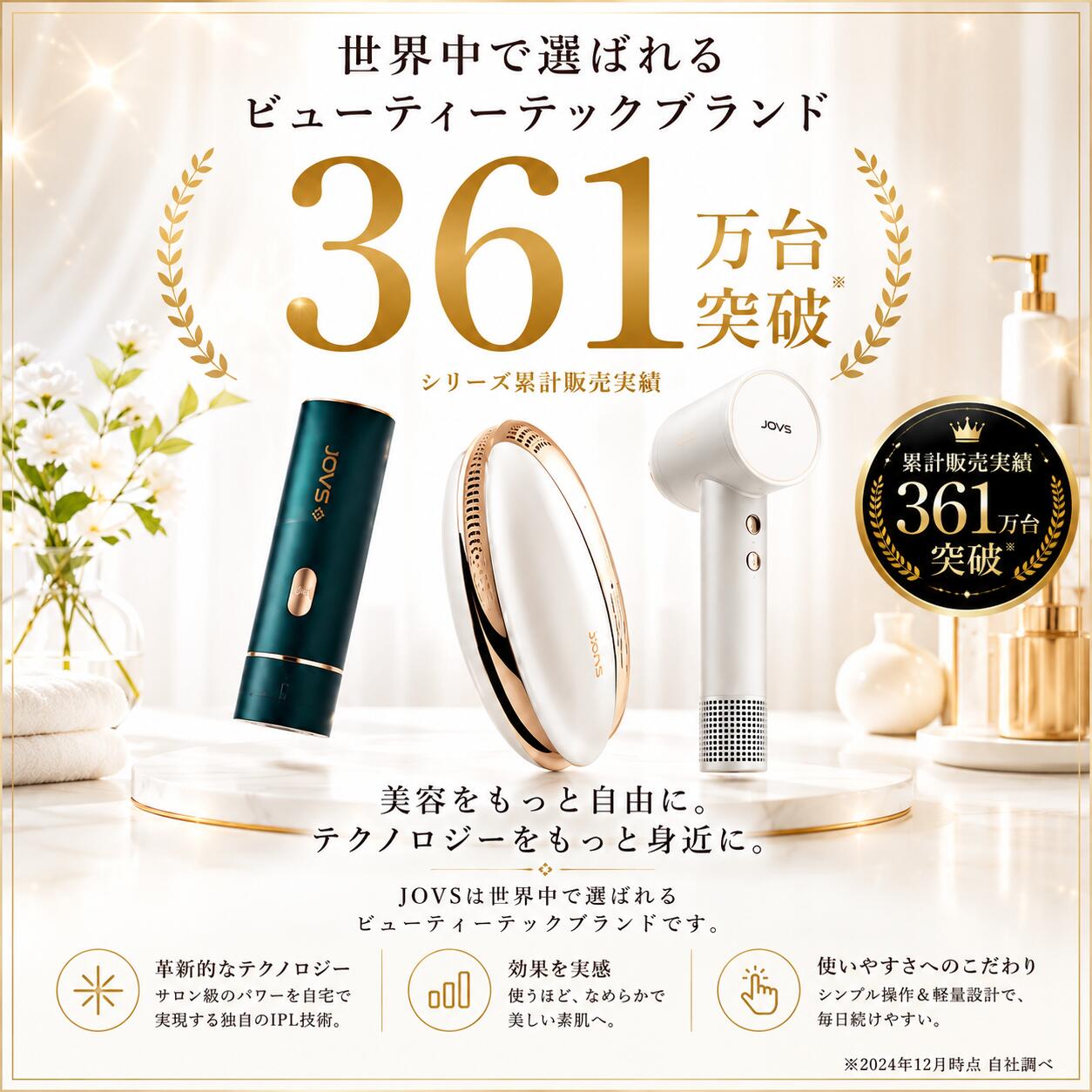 クーポンで46,980円⇒33,980円】脱毛器 JOVS Dora2 SRモード A366 HIPL 