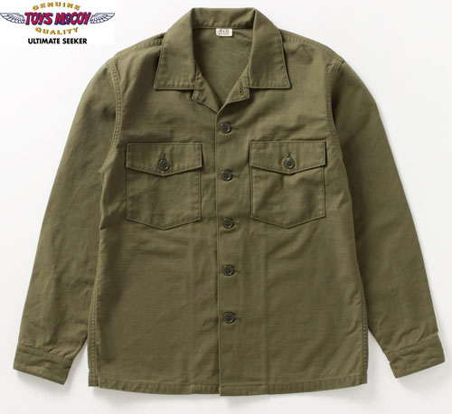 トイズマッコイ TOYS McCOY 　TMS2504　SHIRT,MAN'S COTTON SATEEN,OG107 コットンサテン　シャツ　ミリタリー