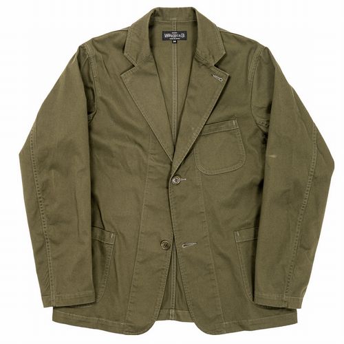 ワーカーズ WORKERS Lounge Jacket, 8 oz Olive Chino ラウンジジャケット　オリーブ　カバーオール｜MANUFACTURES　店