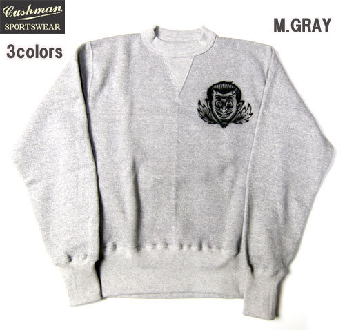 クッシュマン CUSHMAN 26901P PRINT SET IN SLEEVE SWEAT プリントスウェット