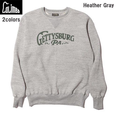 コリンボ COLIMBO ZA-0433 Keystone Sweat Shirt \u003dGETTYSBURG (ゲティスバーグ)\u003d  両V 汗水 刷り上げる