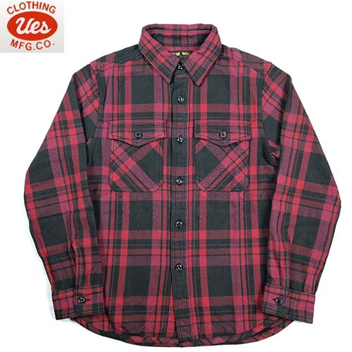 楽天市場】UES ウエス チェック エクストラヘビーネルシャツ 長袖