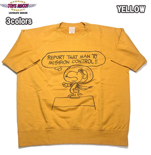 トイズマッコイ TOYS McCOY TMC2625 SHORT SLEEVE SWEAT SHIRT SNOOPY \" MISSION CONTROL !! \"" おせっかい 流汗 半袖"
