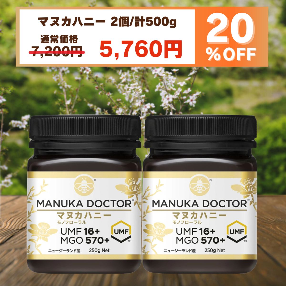 [新品未開封]マヌカハニー 12+ 250g 2個セット imgrc0102123429.jpg
